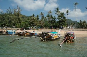 Long-tail boats for island hopping